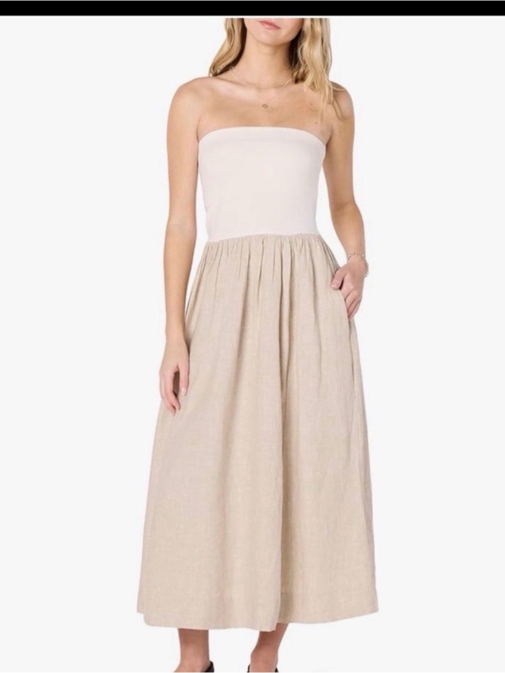 The Drop strapless dress